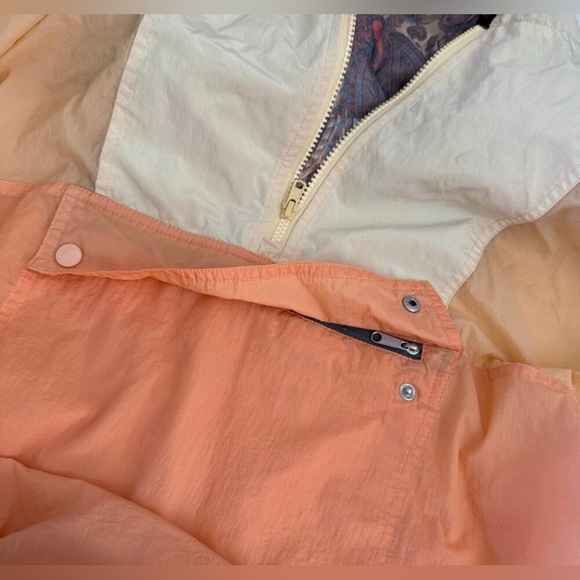 Free People hooded Colorblocked Rain Poncho Parka Jacket - Picture 7 of 10